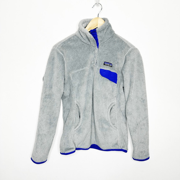 PATATGONIA Re Tool Snap T Fleece Jacket Gray purple synchilla WOMENS S small - Picture 2 of 7